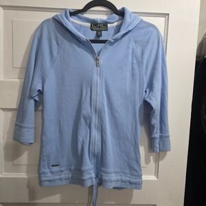 Light Blue Zip-Up Hoodie